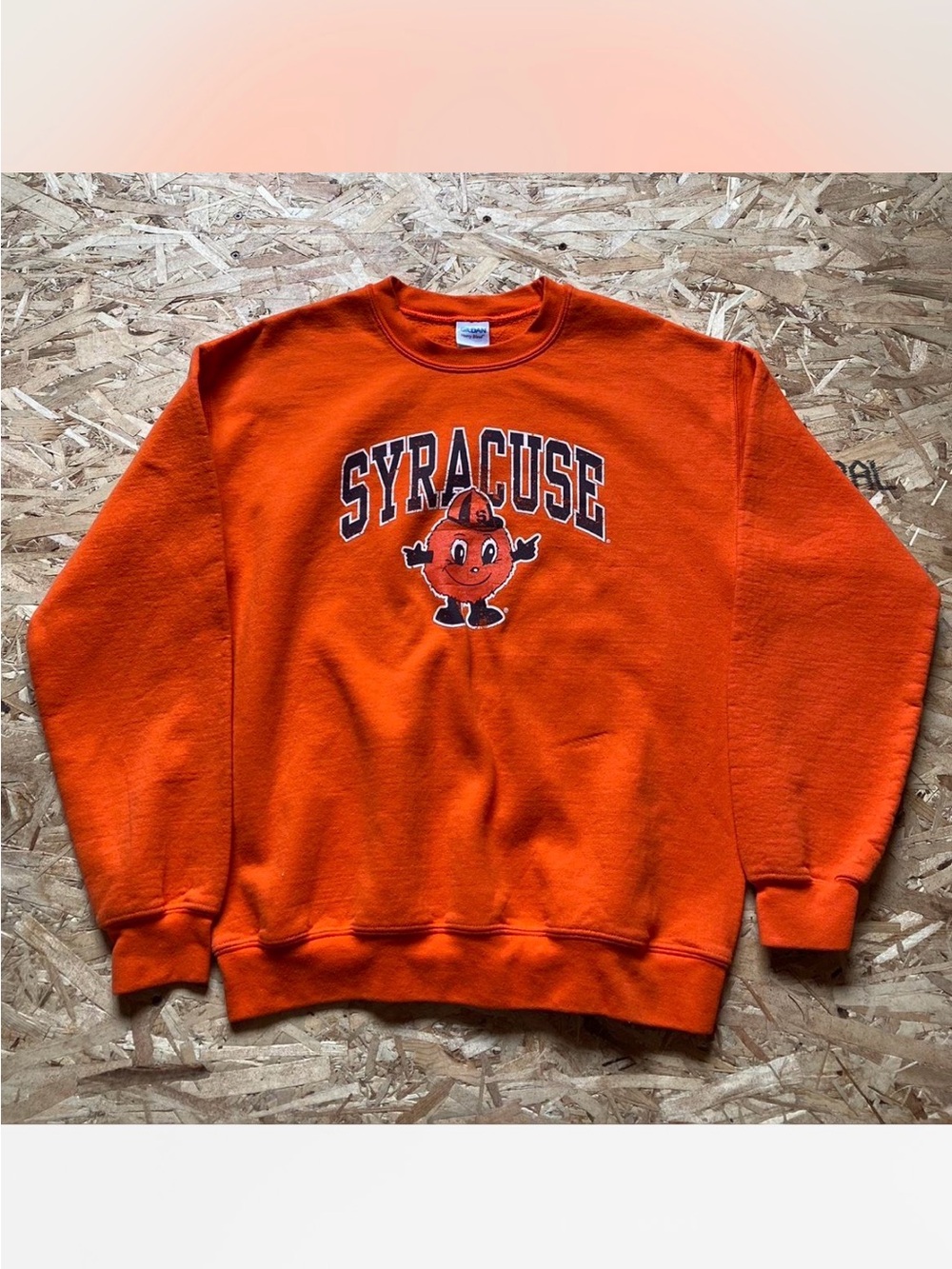 Gildan Orange Syracuse Graphic Crewneck Sweatshirt